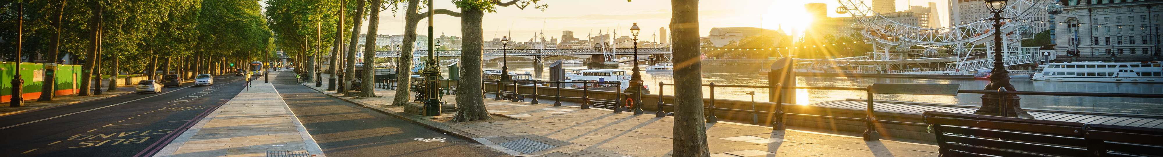 London skyline at evening