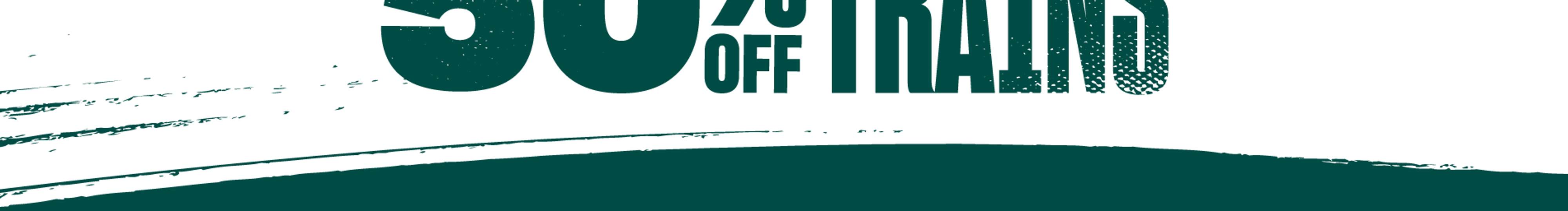 get 50% off trains