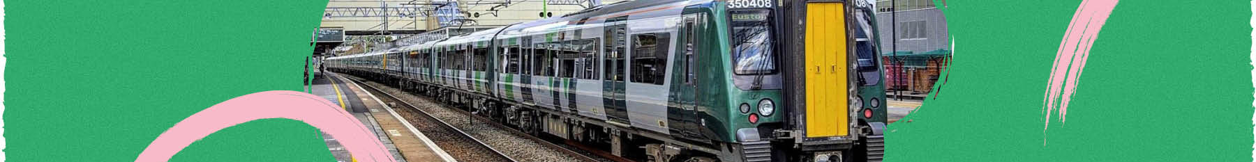 banner of a train