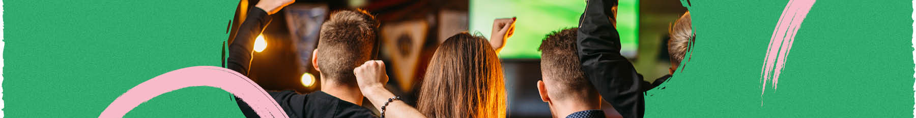 People watching football in a pub