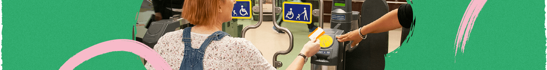 Wheelchair assisted passenger using a gateline