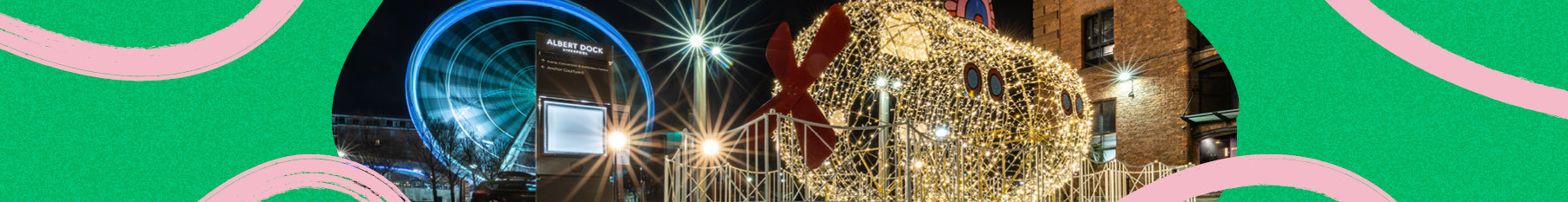Albert Docks during Christmas