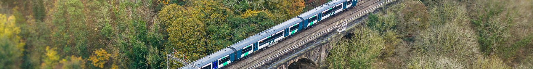 Panoramic shot of a train