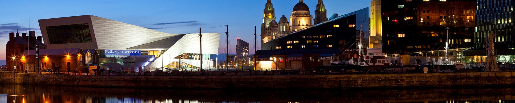 Panoramic view of Liverpool Docks