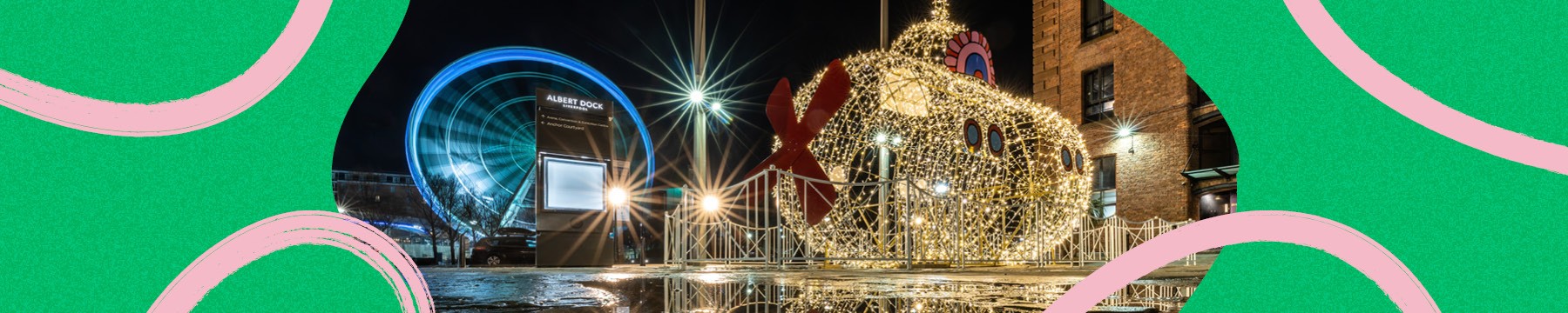 Albert Docks during Christmas
