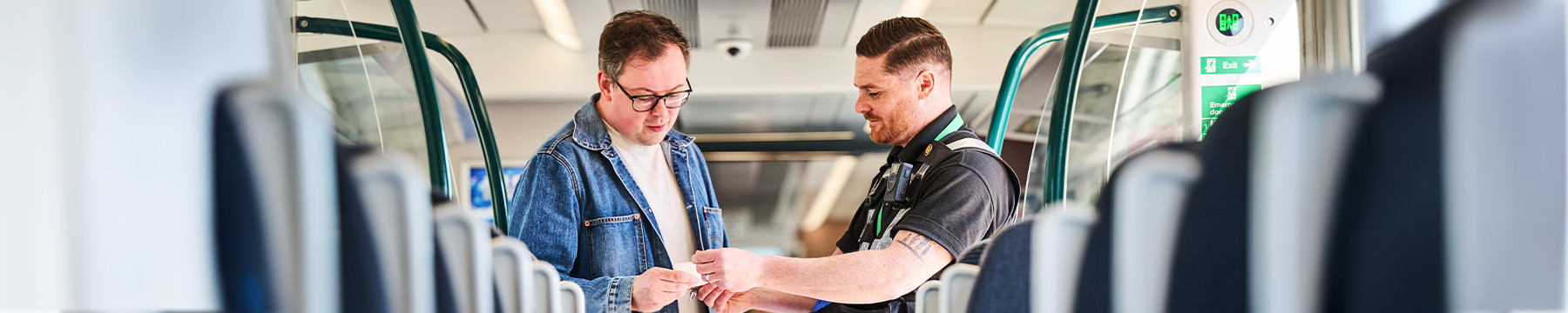 Revenue protection offer checking a passenger s ticket
