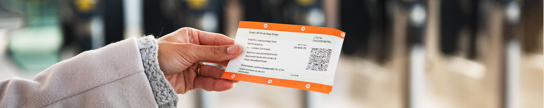 Paper train ticket