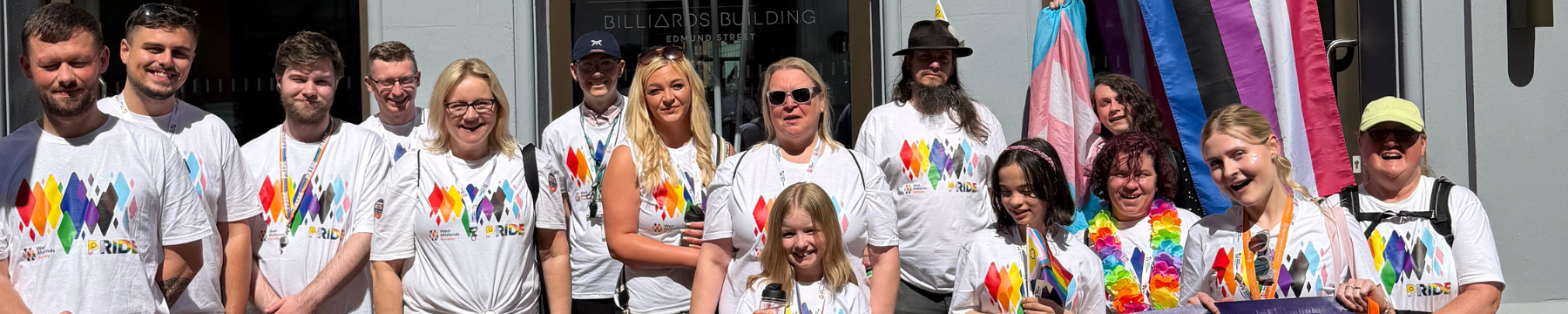 An image of colleagues celebrating Pride