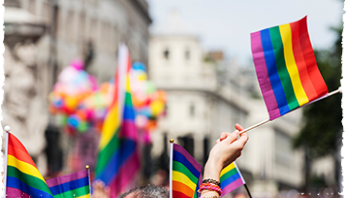 Pride flag in London