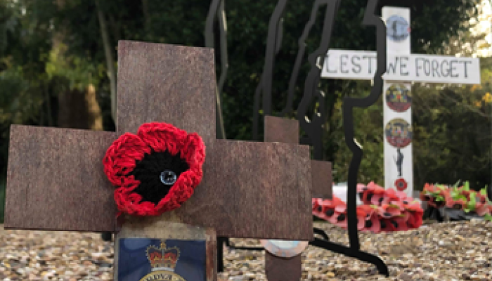 Poppy on cross