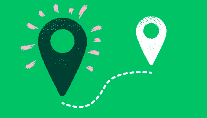 Map pins graphic