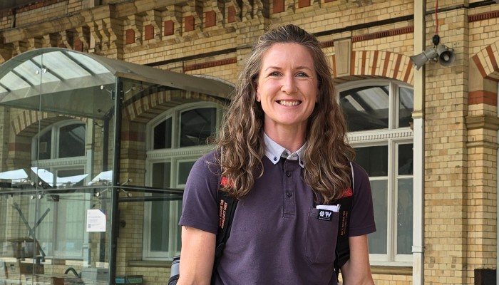 Train Driver Katie at the platform