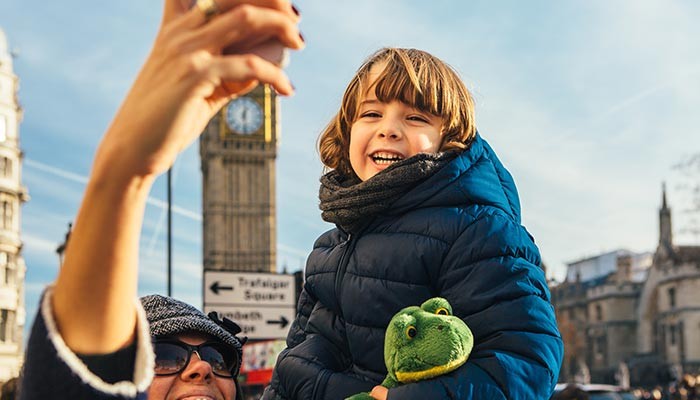 Child Selfie in London