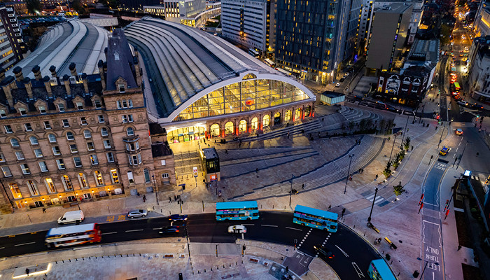 Liverpool lime street station by night