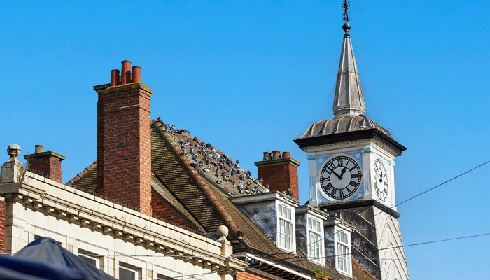 clock tower with spire