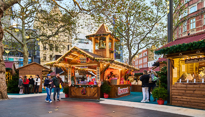 Alpine style christmas market in London