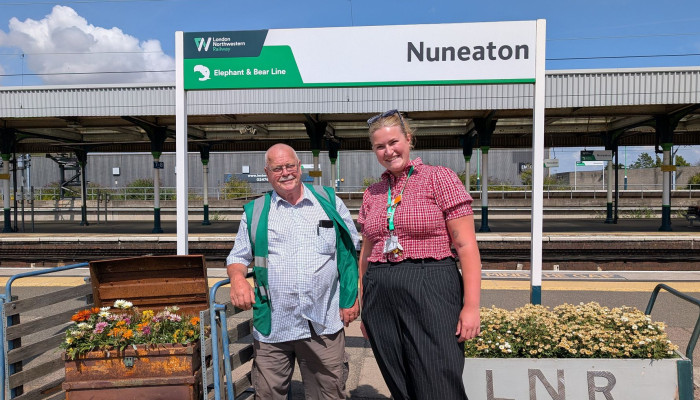 London Northwestern Railway Nuneaton railway station in full bloom thanks to local volunteer group 