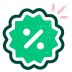 percentage symbol in a bubble