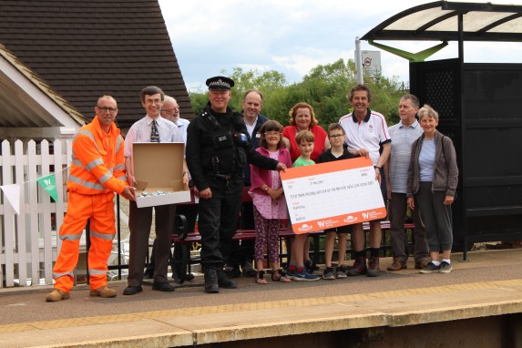 Group of Marston Vale volunteers at the station