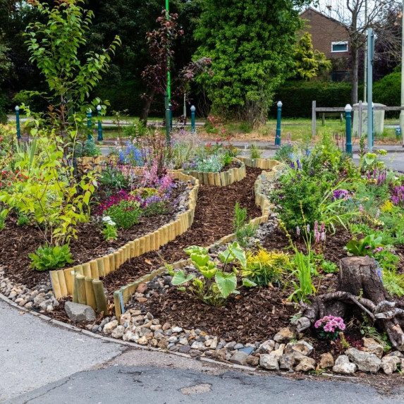 New flower bed at Berkhamsted station