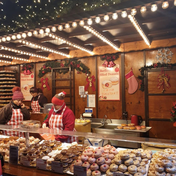 Donuts at Birmingham Christmas Market