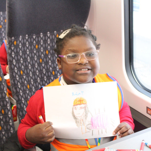 Girl with a drawing