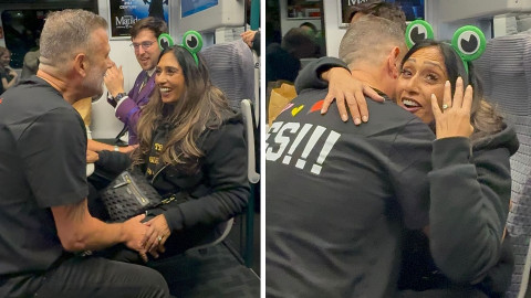 Railway romance leads to surprise engagement on London Northwestern Railway train
