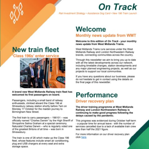 On Track - Stakeholder Newsletter - November 2022