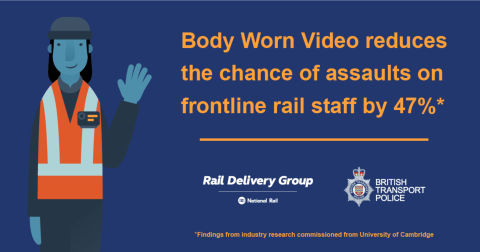 Rail industry announces positive findings of long-term University of Cambridge research project into staff safety and body-worn cameras
