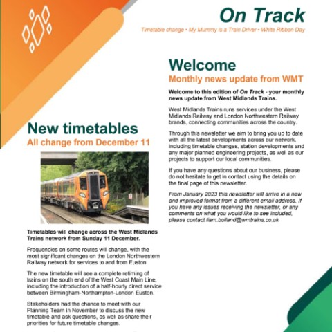 On Track - Stakeholder Newsletter - December 2022