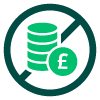 No booking fee icon