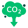 Carbon Dioxide (CO2) icon, helps the environment