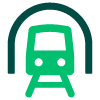 Travel more on train icon