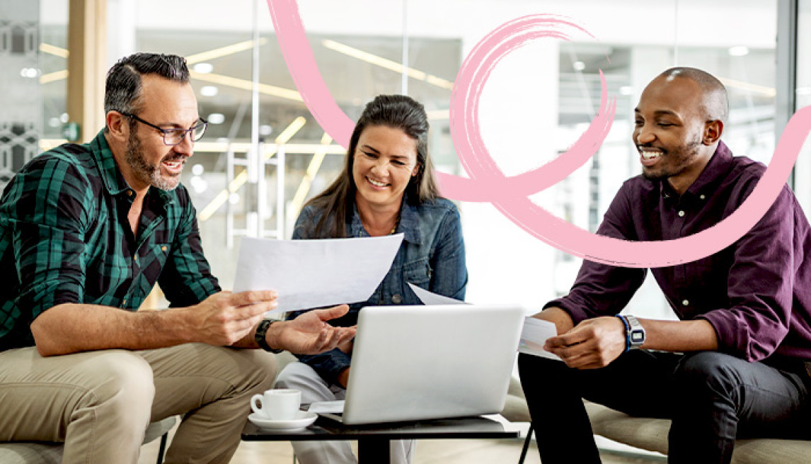 people sat in office for a meeting