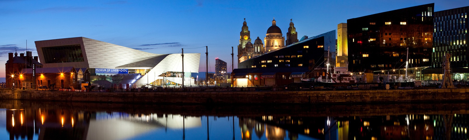 Panoramic view of Liverpool Docks