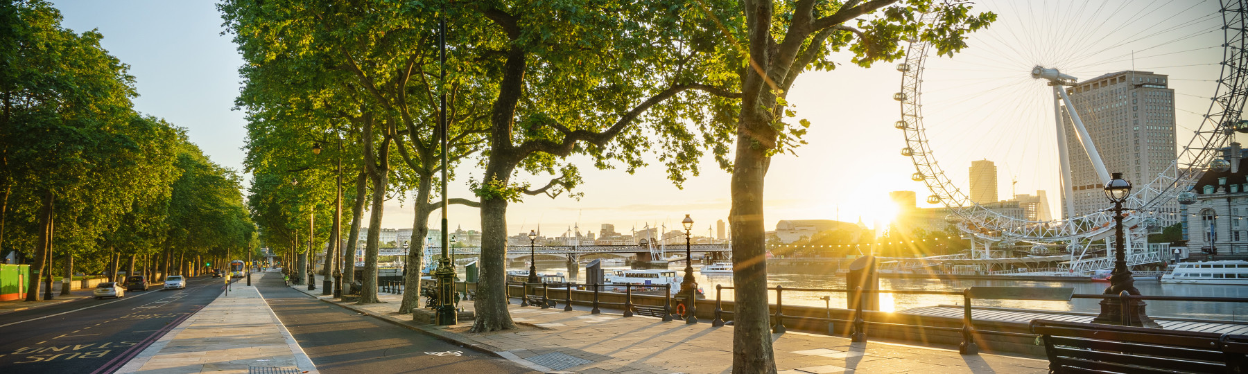 London skyline at evening