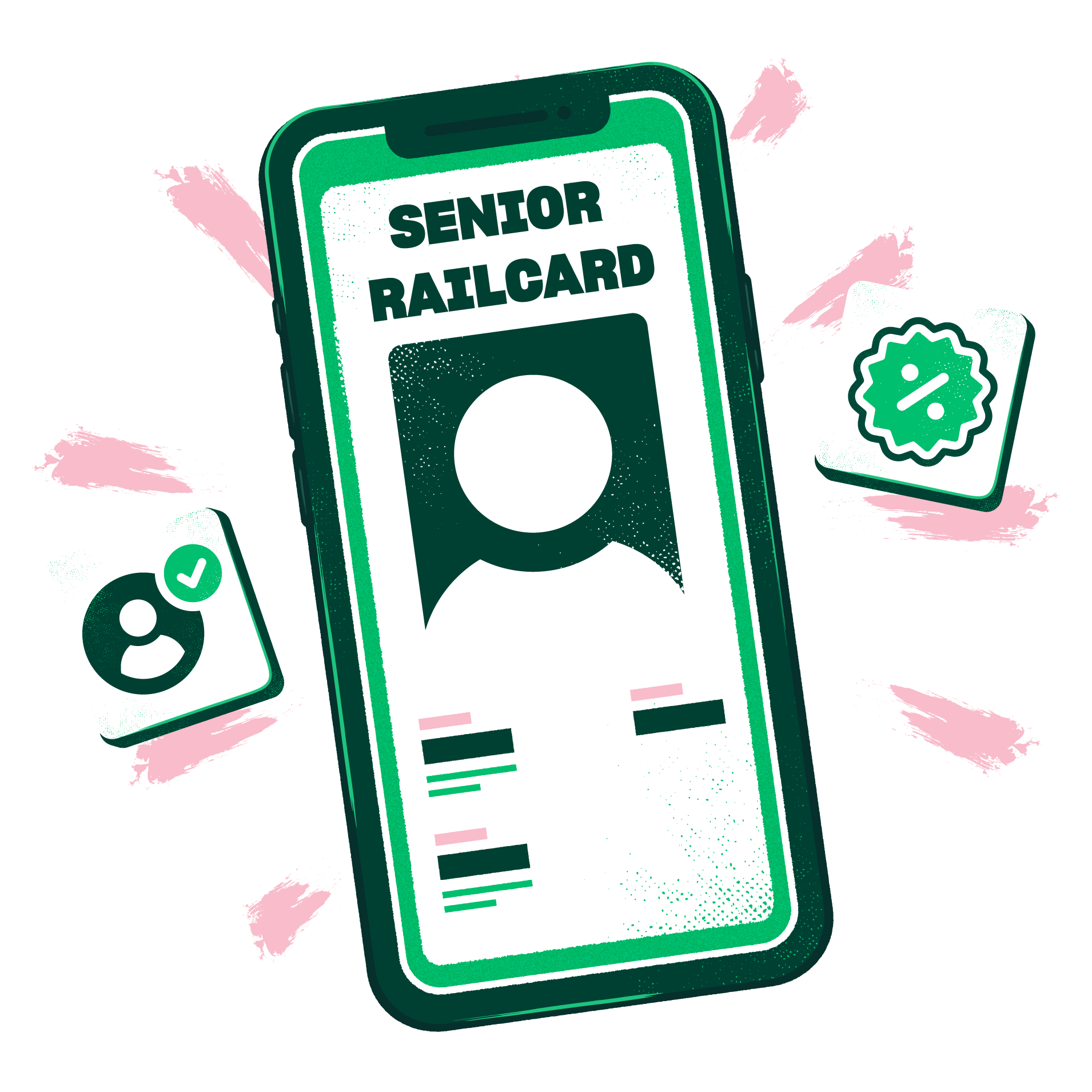 Senior railcard illustration