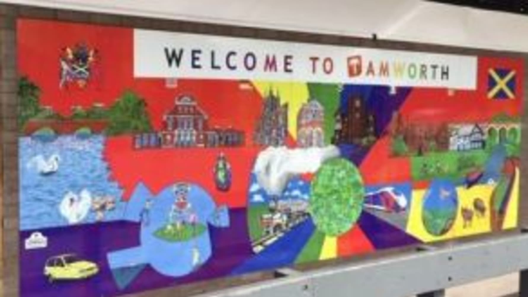 Positive artwork installed to brighten up Tamworth station