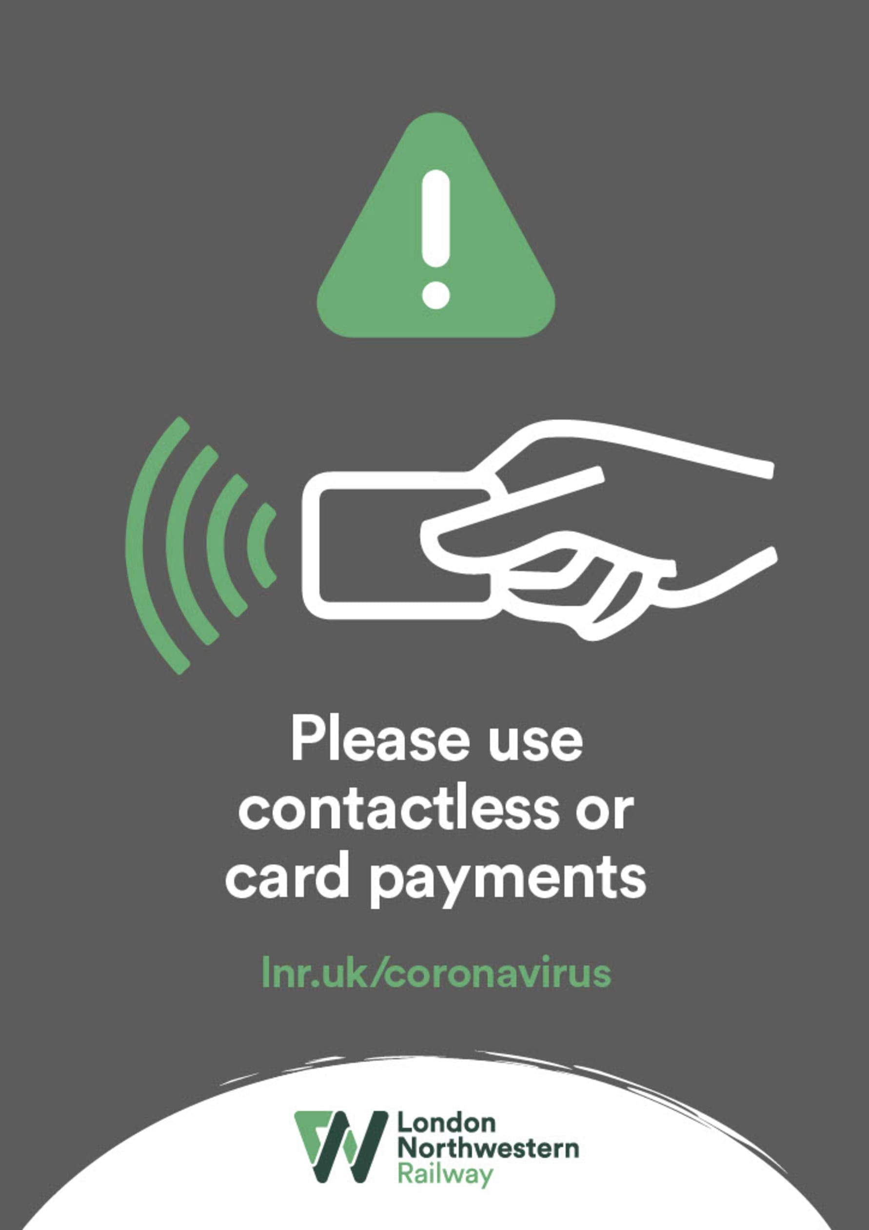 London Northwestern Railway urges customers to ditch cash to fight coronavirus